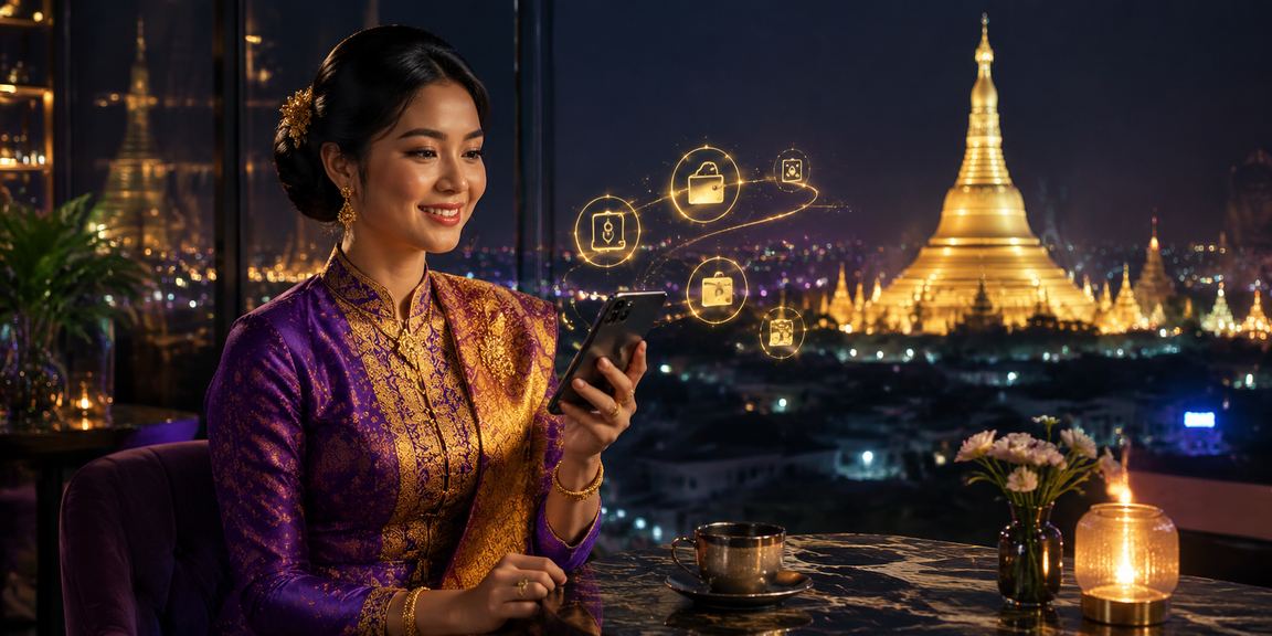 ရန်ကုန်မြို့ရှိ KBZPay ဖြင့် ငွေလွှဲနေသော အဖွဲ့ဝင်များ